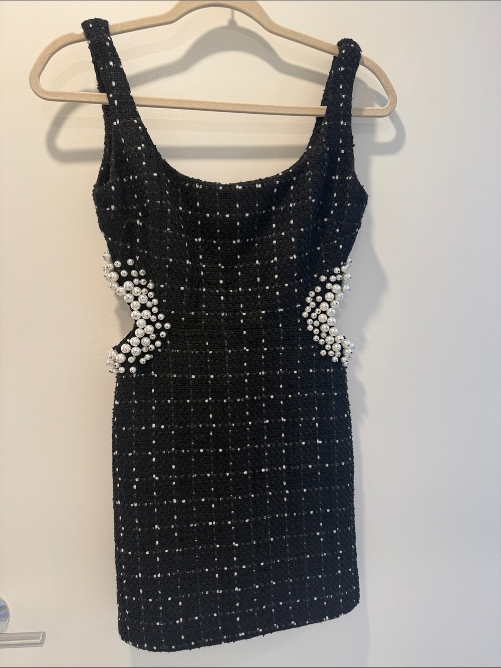 Zara Texture Weave Dress with Pearl accents - Picture 4 of 8